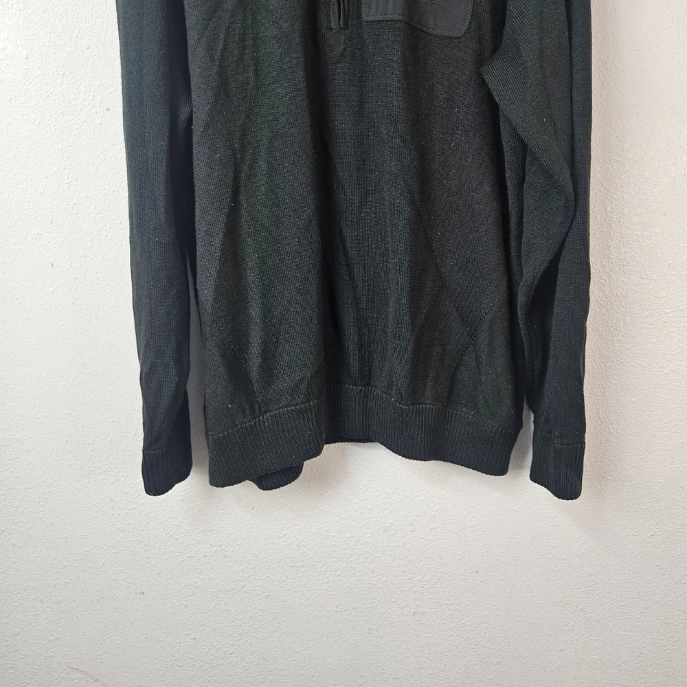 The North Face Mens XL 1/4 Zip Pullover Fleece Mock Neck Outdoor Black